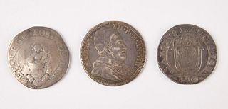 Three 17th Century Italian Silver Coins