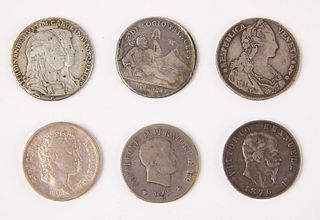 Six Silver Italian Coins