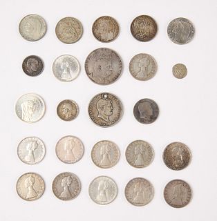 Twenty Four Mixed Italian Silver Coins