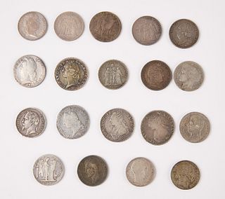 Nineteen Silver French Coins