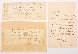 Autographs: 19th Century Notables
