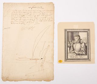 Autograph Letter Catherine de Medicis 1565