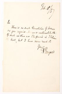 Autograph: Alfred (Lord) Tennyson 1857