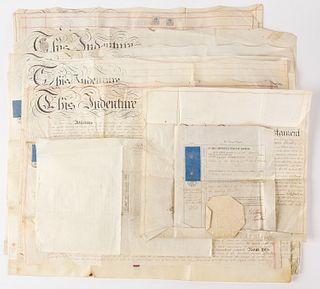 Mixed Lot Of UK Large Vellum Documents 1825-1861
