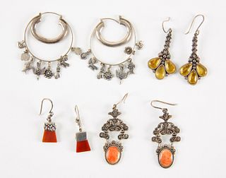 Four Pairs of Native Earrings