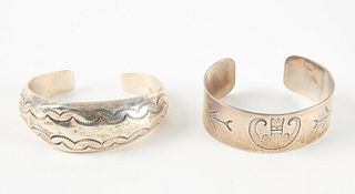 Two Silver Navajo Bracelets