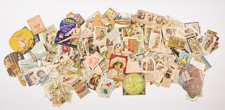 Huge Lot of Advertising Trade Cards, Fans, etc.