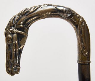 Silver Horse Head Cane
