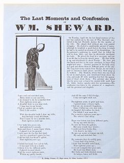 Broadside. The Last Moments...Wm. Steward 1869