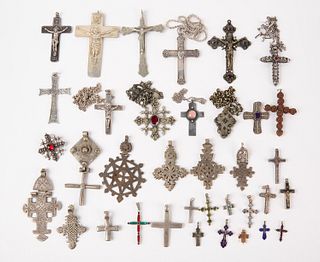 Thirty Six Silver Crosses from Various Cultures
