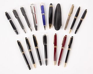 Sixteen Montblanc Pens and Pencils