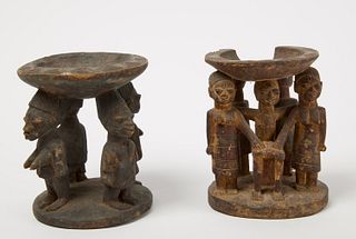 Two African Carved Stools