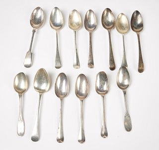 Thirteen Sterling Silver Spoons