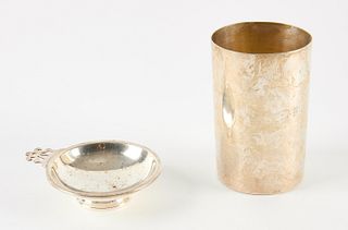 Tiffany & Co. Engraved Cup and Porringer