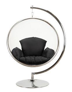 HANGING CLEAR ACRYLIC BUBBLE CHAIR W/ STAND
