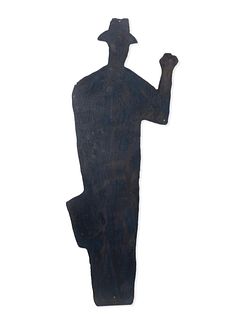 MANNER OF JONATHAN BOROFSKY, FIGURAL STEEL CUT OUT