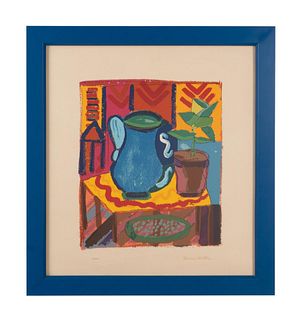 HENRY MILLER 'COLORFUL STILL LIFE' LITHOGRAPH