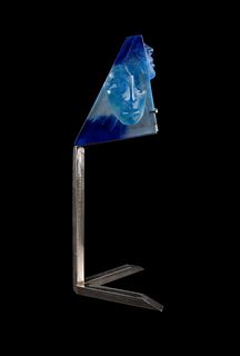 MARGOT GOTOFF, 'SOULS' BLUE ART GLASS, C. 2008