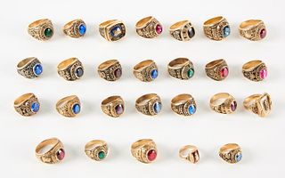 Twenty-six 10K Gold Men's Rings