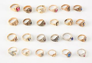 Twenty-four 10K Gold Women's Rings