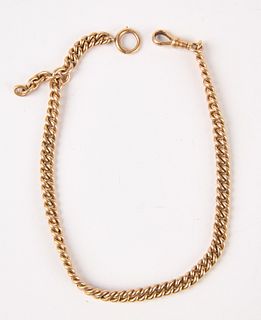 14K Rose Gold Heavy Link Watch Chain