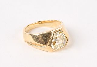 Yellow Diamond and 14K Gold Ring