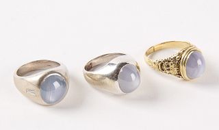 Three Rings 14K Gold - Star Sapphires