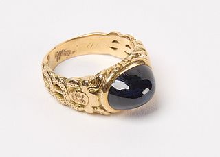 Sapphire and 14K Gold Ring
