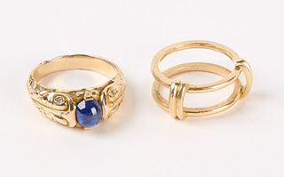 Two 18k Gold Rings
