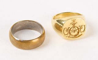 Two Yellow Gold Rings