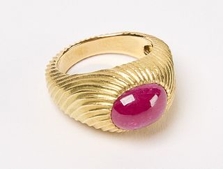 Schlumberger for Tiffany 18K Gold Ruby Ring