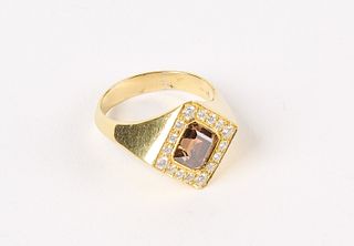 Brown Diamond 18K Gold Ring