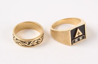 Two 14K Gold Rings