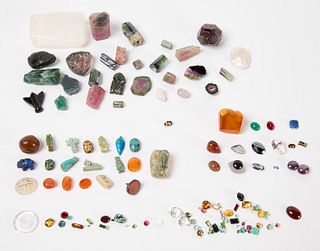 Uncut Gemstones Ancients, Ruby, Onyx, Tourmalin