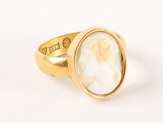 23K Yellow Gold Ring from Newcastle, England.