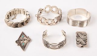 Six Taxco Jewelry Items