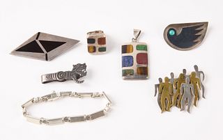 Group of Mexican/Taxco Silver Jewelry