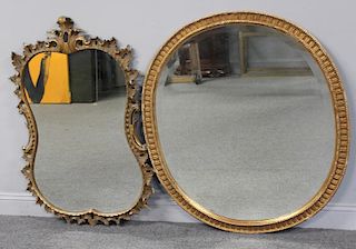 Lot of 2 Antique Giltwood Mirrors To Inc.