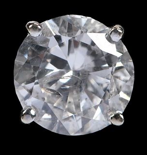 1.74ct. Round Solitaire Diamond Earring - GIA