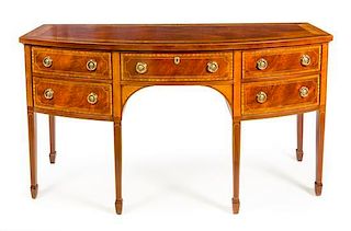 * A Federal Style Mahogany Sideboard Height 38 1/4 x width 67 1/2 x depth 26 1/4 inches.