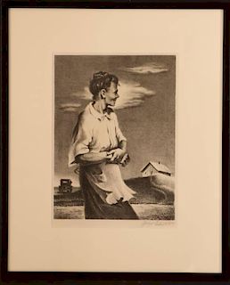 GEORGES L. SCHREIBER (1904-1977) PENCIL SIGNED LITHOGRAPH