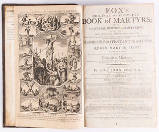 Fox, John, THE BOOK OF MARTYRS, c. 1780 