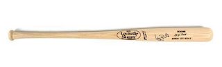 * A George Brett Autographed Baseball Bat Length 34 inches.