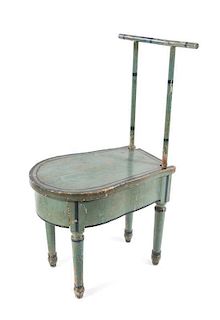 * A French Provincial Painted Bidet Chair Height 35 inches.