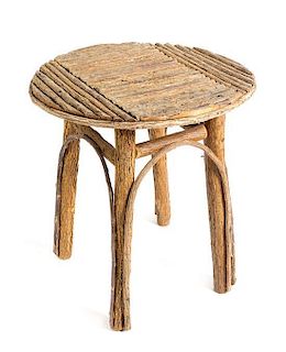* A Rustic Style Side Table Height 25 inches.