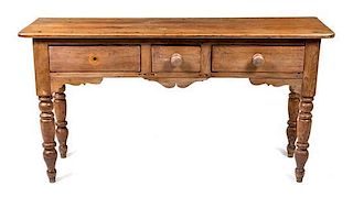 * An American Pine Hall Table Height 31 x width 58 x depth 16 inches.