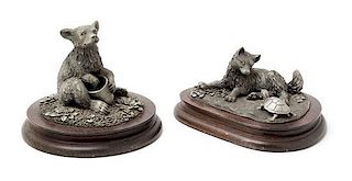 * Two Pewter Animal Figures Height of tallest overall 5 1/8 inches.