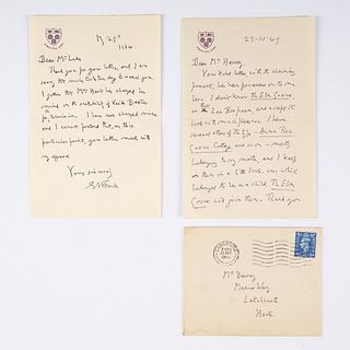 Forster, E.M. (1879-1970) 2 Autograph Letters