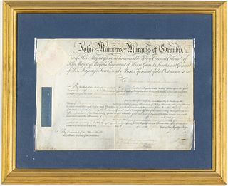 Document Signed Granby, Office of Ordinance, 1765