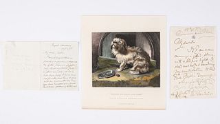 Landseer, Edwin (1802-1873) 2 Autograph Letters